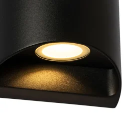 QAZQA Led-Außenleuchten|Außenwandleuchten*Moderne Außenwandleuchte schwarz inkl. LED 2-flammig IP54 - Mal