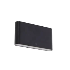 QAZQA Gartenbeleuchtung|Led-Außenleuchten*Moderne Außenwandleuchte schwarz 17,5 cm inkl. LED IP65 - Batt