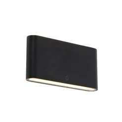 QAZQA Gartenbeleuchtung|Led-Außenleuchten*Moderne Außenwandleuchte schwarz 17,5 cm inkl. LED IP65 - Batt