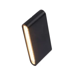 QAZQA Gartenbeleuchtung|Led-Außenleuchten*Moderne Außenwandleuchte schwarz 17,5 cm inkl. LED IP65 - Batt