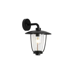 QAZQA Gartenbeleuchtung|Außenwandleuchten*Moderne Außenwandleuchte schwarz mit Klarglas - Khana