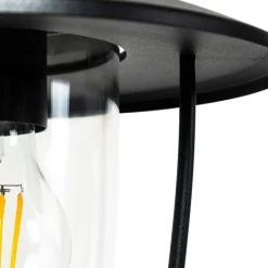 QAZQA Gartenbeleuchtung|Außenwandleuchten*Moderne Außenwandleuchte schwarz mit Klarglas - Khana