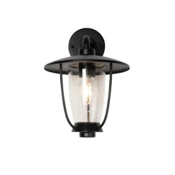 QAZQA Gartenbeleuchtung|Außenwandleuchten*Moderne Außenwandleuchte schwarz mit Klarglas - Khana