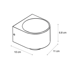 Paul Neuhaus Gartenbeleuchtung|Led-Außenleuchten*Moderne Außenwandleuchte schwarz inkl. LED 2-flammig IP54 - Carla