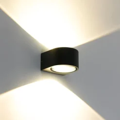 Paul Neuhaus Gartenbeleuchtung|Led-Außenleuchten*Moderne Außenwandleuchte schwarz inkl. LED 2-flammig IP54 - Carla