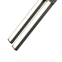 QAZQA Gartenbeleuchtung|Led-Außenleuchten*Moderne Außenwandleuchte schwarz inkl. LED 2-Licht IP54 - Jamal