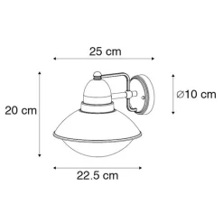 QAZQA Gartenbeleuchtung|Außenwandleuchten*Moderne Außenwandleuchte schwarz IP44 - Marcel