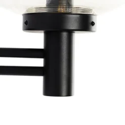 QAZQA Gartenbeleuchtung|Außenwandleuchten*Moderne Außenwandleuchte schwarz mit Glas - Elly