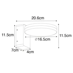 QAZQA Gartenbeleuchtung|Led-Außenleuchten*Moderne Außenwandleuchte schwarz inkl. LED IP54 - Esmee