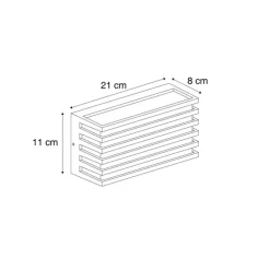 QAZQA Gartenbeleuchtung|Led-Außenleuchten*Moderne Außenwandleuchte schwarz inkl. LED IP65 - Jail