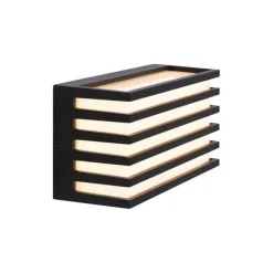 QAZQA Gartenbeleuchtung|Led-Außenleuchten*Moderne Außenwandleuchte schwarz inkl. LED IP65 - Jail