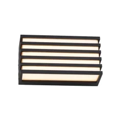 QAZQA Gartenbeleuchtung|Led-Außenleuchten*Moderne Außenwandleuchte schwarz inkl. LED IP65 - Jail