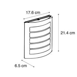 QAZQA Gartenbeleuchtung|Außenwandleuchten*Moderne Außenwandleuchte schwarz IP44 - Miro