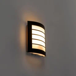 QAZQA Gartenbeleuchtung|Außenwandleuchten*Moderne Außenwandleuchte schwarz IP44 - Miro