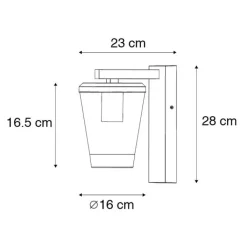QAZQA Gartenbeleuchtung|Außenwandleuchten*Moderne Außenwandleuchte schwarz IP44 - Joren