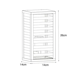 QAZQA Außenwandleuchten|Gartenbeleuchtung*Moderne Außenwandleuchte schwarz mit Rauchglas 26 cm IP44 - Reims