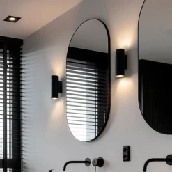 QAZQA Professional Gartenbeleuchtung|Außenwandleuchten*Moderne Außenwandleuchte schwarz 2-flammig AR70 IP44 - Duo