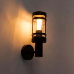 QAZQA Gartenbeleuchtung|Außenwandleuchten*Moderne Außenwandleuchte schwarz IP44 - Gleam