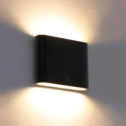 QAZQA Gartenbeleuchtung|Led-Außenleuchten*Moderne Außenwandleuchte schwarz 11,5 cm inkl. LED IP65 - Batt