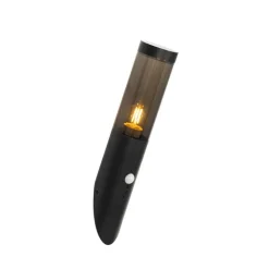 QAZQA Gartenbeleuchtung|Außenleuchten Mit Sensor*Moderne Außenwandleuchte schwarz mit Bewegungssensor IP44 - Rox