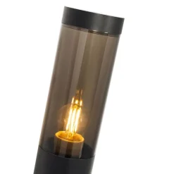 QAZQA Gartenbeleuchtung|Außenleuchten Mit Sensor*Moderne Außenwandleuchte schwarz mit Bewegungssensor IP44 - Rox