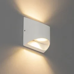 QAZQA Gartenbeleuchtung|Led-Außenleuchten*Moderne Außenwandleuchte weiß inkl. LED 2-flammig IP54 - Mal