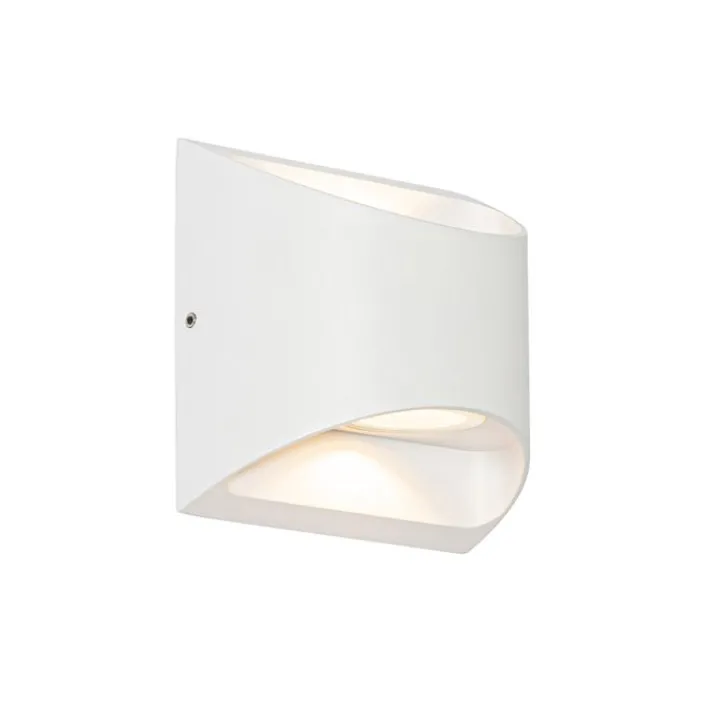 QAZQA Gartenbeleuchtung|Led-Außenleuchten*Moderne Außenwandleuchte weiß inkl. LED 2-flammig IP54 - Mal