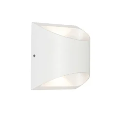 QAZQA Gartenbeleuchtung|Led-Außenleuchten*Moderne Außenwandleuchte weiß inkl. LED 2-flammig IP54 - Mal