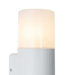 QAZQA Gartenbeleuchtung|Außenwandleuchten*Moderne Außenwandleuchte weiß mit Opalschirm IP44 - Odense