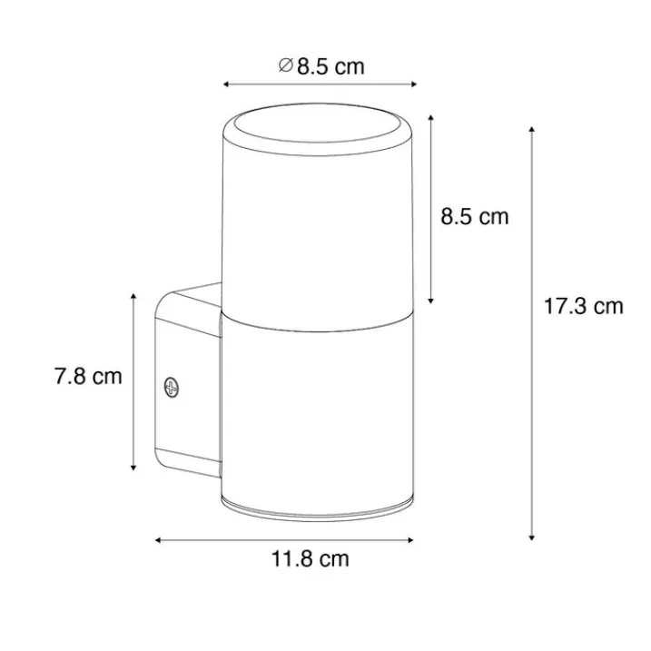 QAZQA Gartenbeleuchtung|Außenwandleuchten*Moderne Außenwandleuchte weiß mit Opalschirm IP44 - Odense