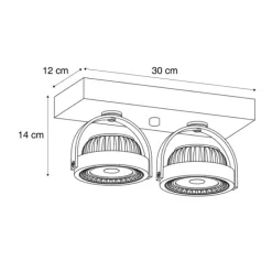QAZQA Professional Led-Strahler|Led-Deckenleuchten*Moderne Aufbauleuchte schwarz inkl. dimmbarer LED 2-Licht - Apollo