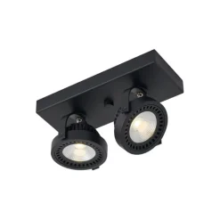 QAZQA Professional Led-Strahler|Led-Deckenleuchten*Moderne Aufbauleuchte schwarz inkl. dimmbarer LED 2-Licht - Apollo