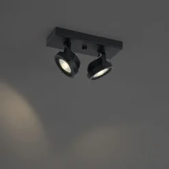 QAZQA Professional Led-Strahler|Led-Deckenleuchten*Moderne Aufbauleuchte schwarz inkl. dimmbarer LED 2-Licht - Apollo