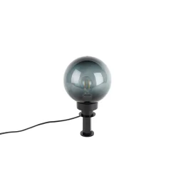 Trio Leuchten Gartenbeleuchtung*Moderne Aufsatzleuchte Rauchglas 20 cm IP44 - Moshi