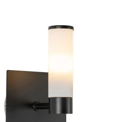 QAZQA Badezimmerlampen|Wandleuchten*Moderne Badezimmer Wandleuchte schwarz IP44 - Bath