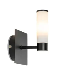 QAZQA Badezimmerlampen|Wandleuchten*Moderne Badezimmer Wandleuchte schwarz IP44 - Bath
