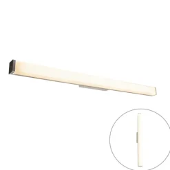QAZQA Badezimmerlampen|Led-Wandleuchten*Moderne Badezimmer Wandleuchte Stahl 92 cm IP44 - Cascada
