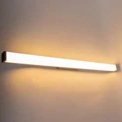 QAZQA Badezimmerlampen|Led-Wandleuchten*Moderne Badezimmer Wandleuchte Stahl 92 cm IP44 - Cascada