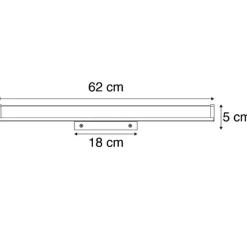 QAZQA Badezimmerlampen|Led-Wandleuchten*Moderne Badezimmer Wandleuchte Stahl 62 cm IP44 - Cascada