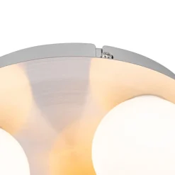 QAZQA Badezimmerlampen|Deckenleuchten Außen*Moderne Badezimmer-Deckenleuchte Stahl 3-flammig - Cederic