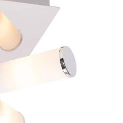 QAZQA Badezimmerlampen|Deckenleuchten Außen*Moderne Badezimmer-Deckenleuchte Chrom 4-flammig IP44 - Bath