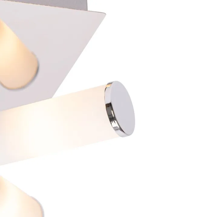 QAZQA Badezimmerlampen|Deckenleuchten Außen*Moderne Badezimmer-Deckenleuchte Chrom 4-flammig IP44 - Bath