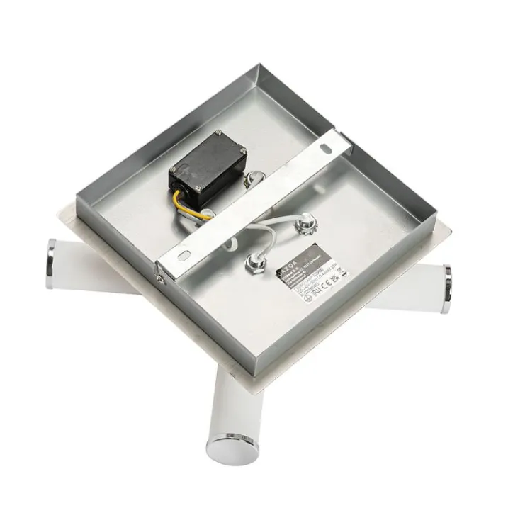 QAZQA Badezimmerlampen|Deckenleuchten Außen*Moderne Badezimmer-Deckenleuchte Chrom 4-flammig IP44 - Bath