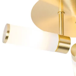 QAZQA Badezimmerlampen|Deckenleuchten Außen*Moderne Badezimmer-Deckenleuchte Messing 3-flammig IP44 - Bath