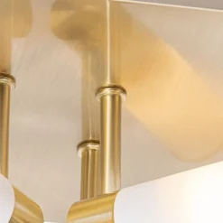 QAZQA Badezimmerlampen|Deckenleuchten Außen*Moderne Badezimmer-Deckenleuchte Messing 4-flammig IP44 - Bath