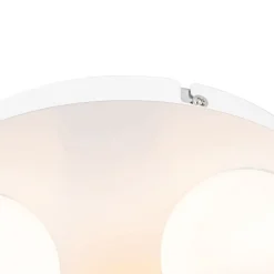 QAZQA Badezimmerlampen|Deckenleuchten Außen*Moderne Badezimmer-Deckenleuchte weiß 3-flammig - Cederic