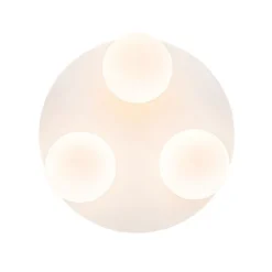 QAZQA Badezimmerlampen|Deckenleuchten Außen*Moderne Badezimmer-Deckenleuchte weiß 3-flammig - Cederic