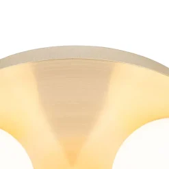 QAZQA Badezimmerlampen|Deckenleuchten Außen*Moderne Badezimmer-Deckenleuchte Messing 3-flammig - Cederic