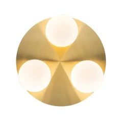 QAZQA Badezimmerlampen|Deckenleuchten Außen*Moderne Badezimmer-Deckenleuchte Messing 3-flammig - Cederic