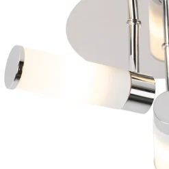 QAZQA Badezimmerlampen|Deckenleuchten Außen*Moderne Badezimmer-Deckenleuchte Chrom 3-flammig IP44 - Bath